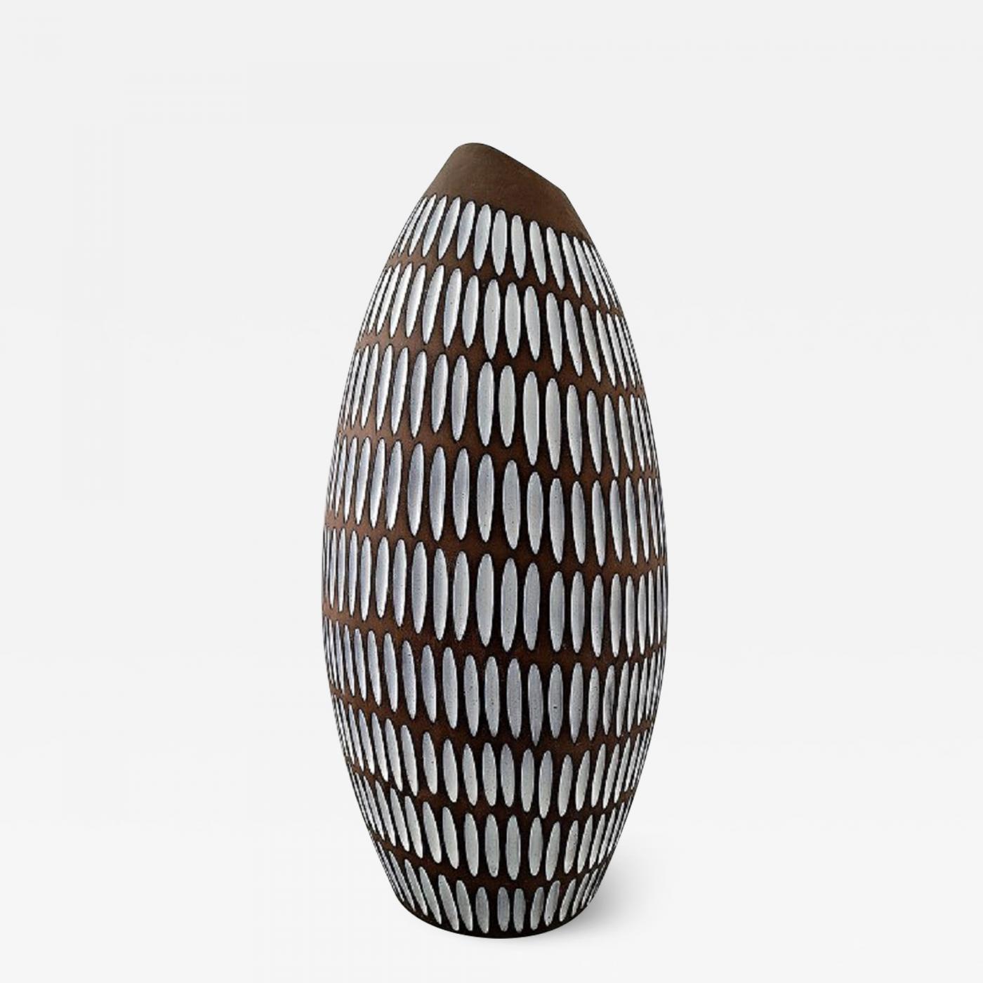 Ingrid Atterberg For Upsala Ekeby Negro Ceramic Large Floor Vase