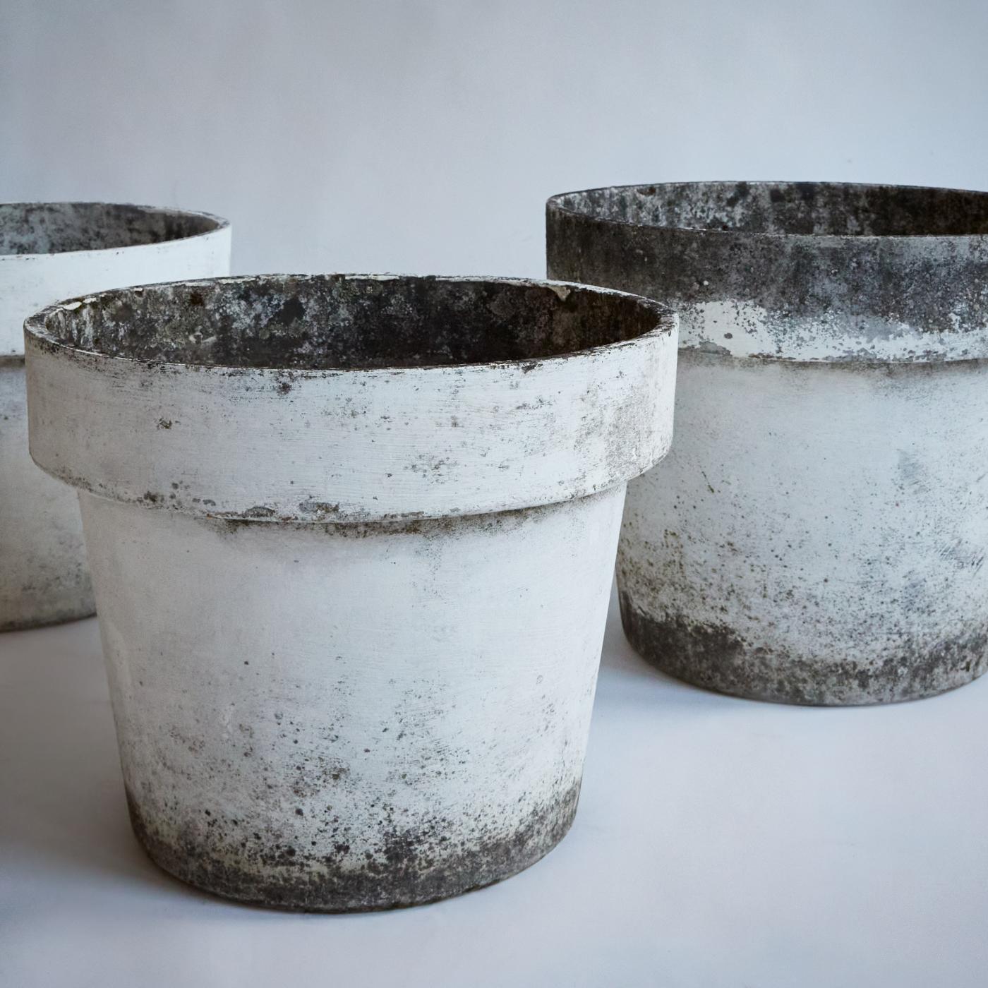 PAIR OF VINTAGE CEMENT PLANTERS