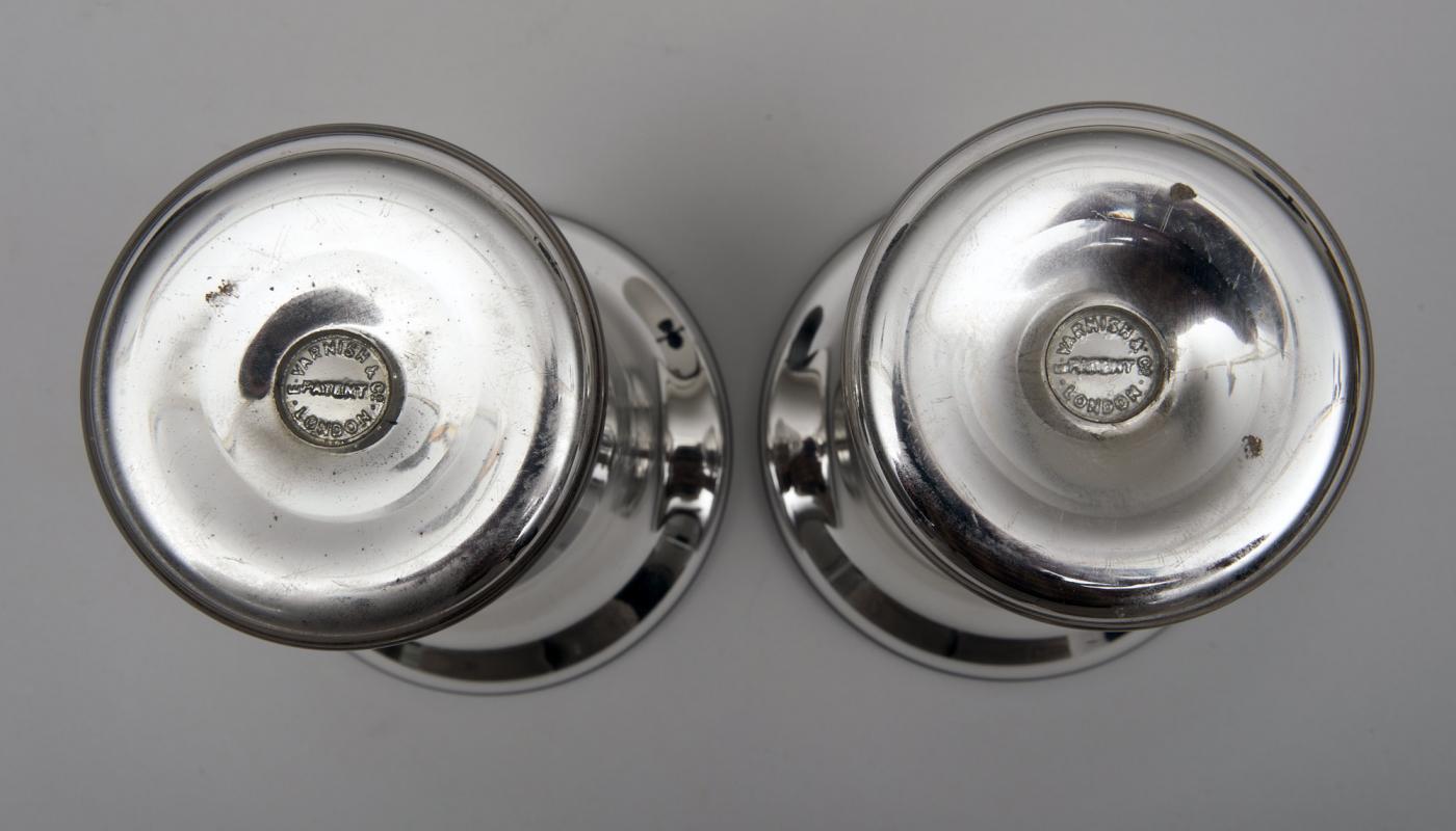 Varnish & Co. Pair of Mercury Glass Vases By Varnish