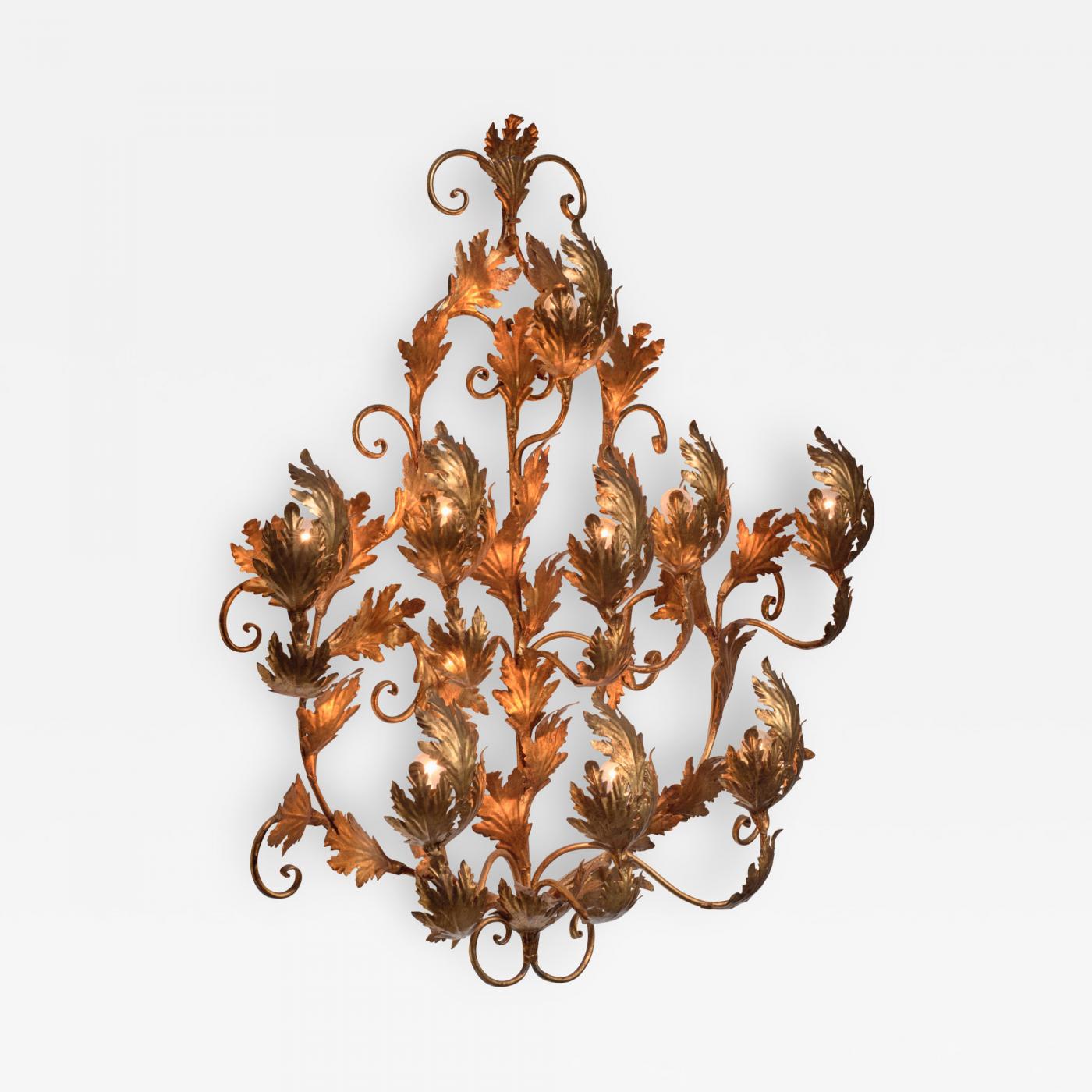 Very Large gold leaf wall applique