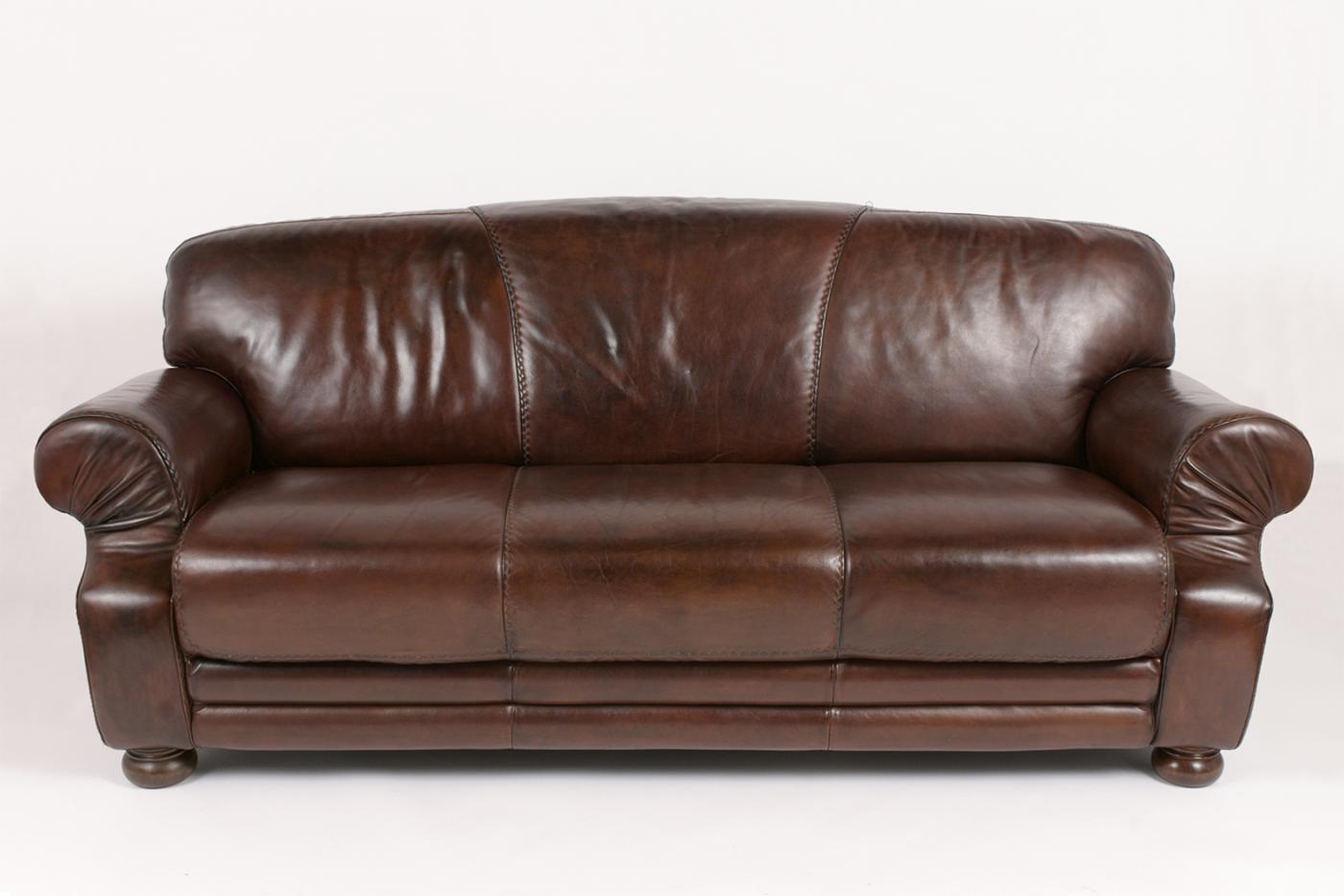 vintage art deco leather sofa