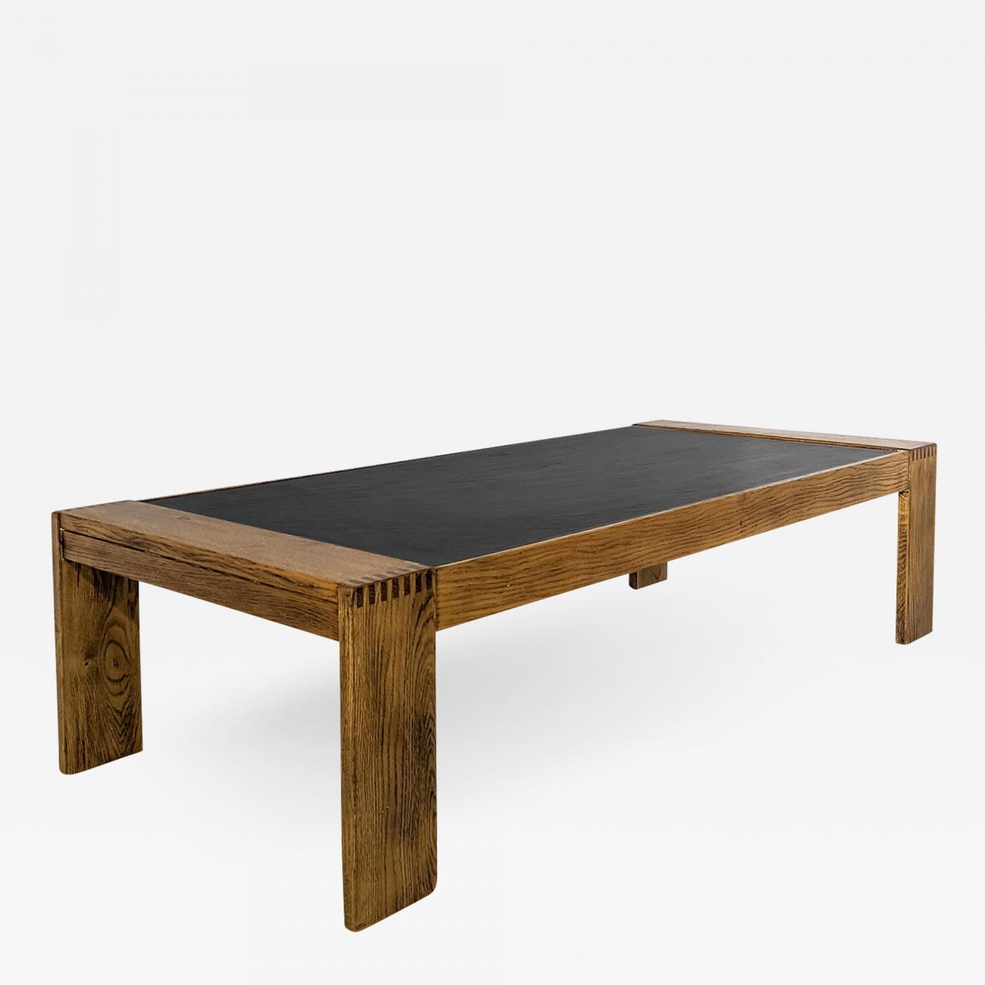 oak and slate coffee table