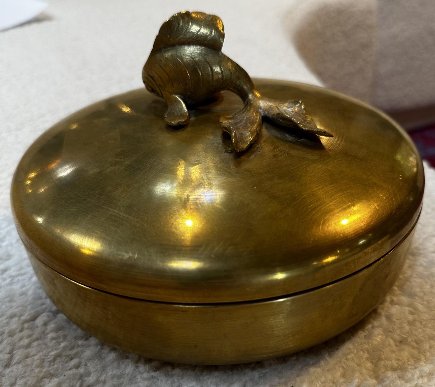 Vintage Decorative brass Box 1960s