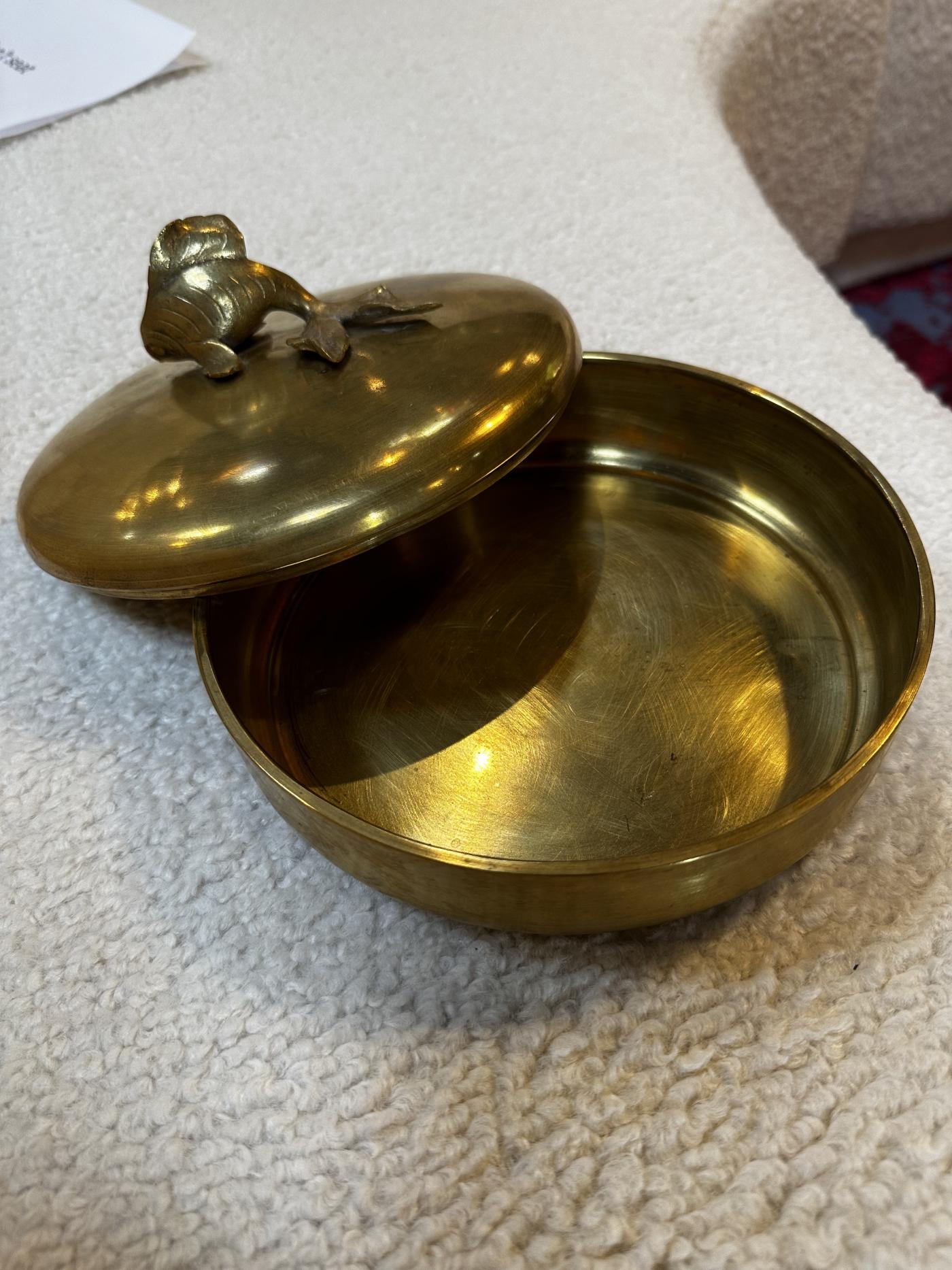 Vintage Decorative brass Box 1960s