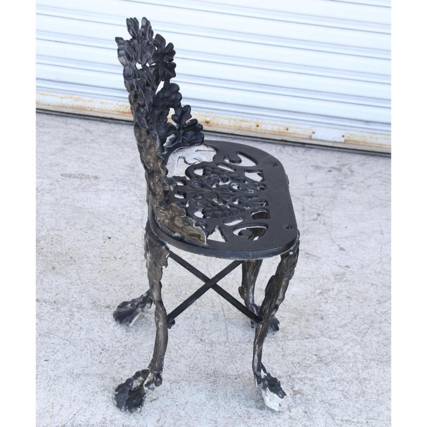 Vintage Garden Cast Iron Settee and Chair