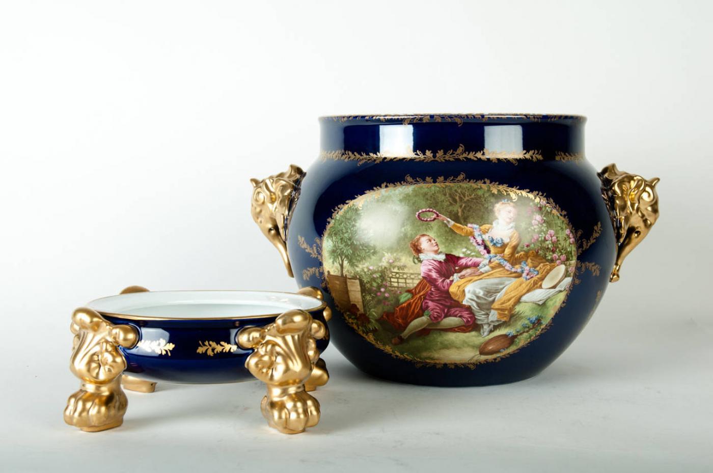 Limoges Vintage Limoges Porcelain Cache Pot