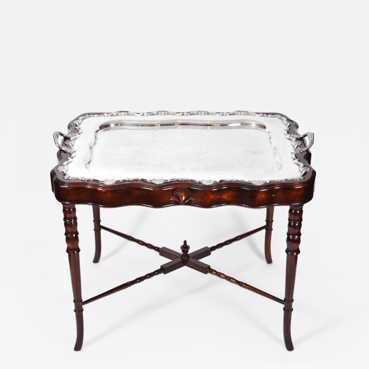 silver tray table