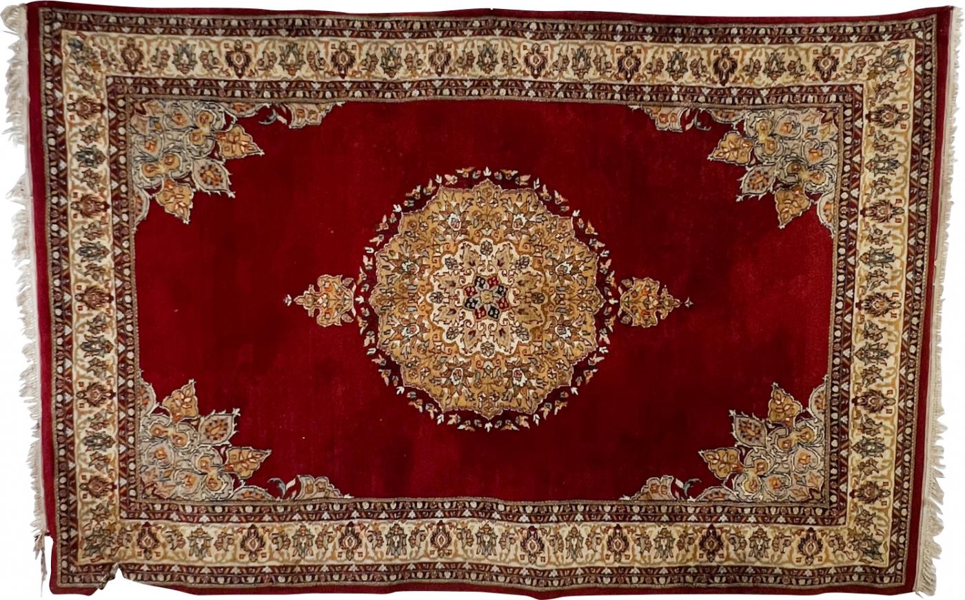 support Fremtrædende Produktion Vintage Persian Hand Knotted Red Rug Tapestry