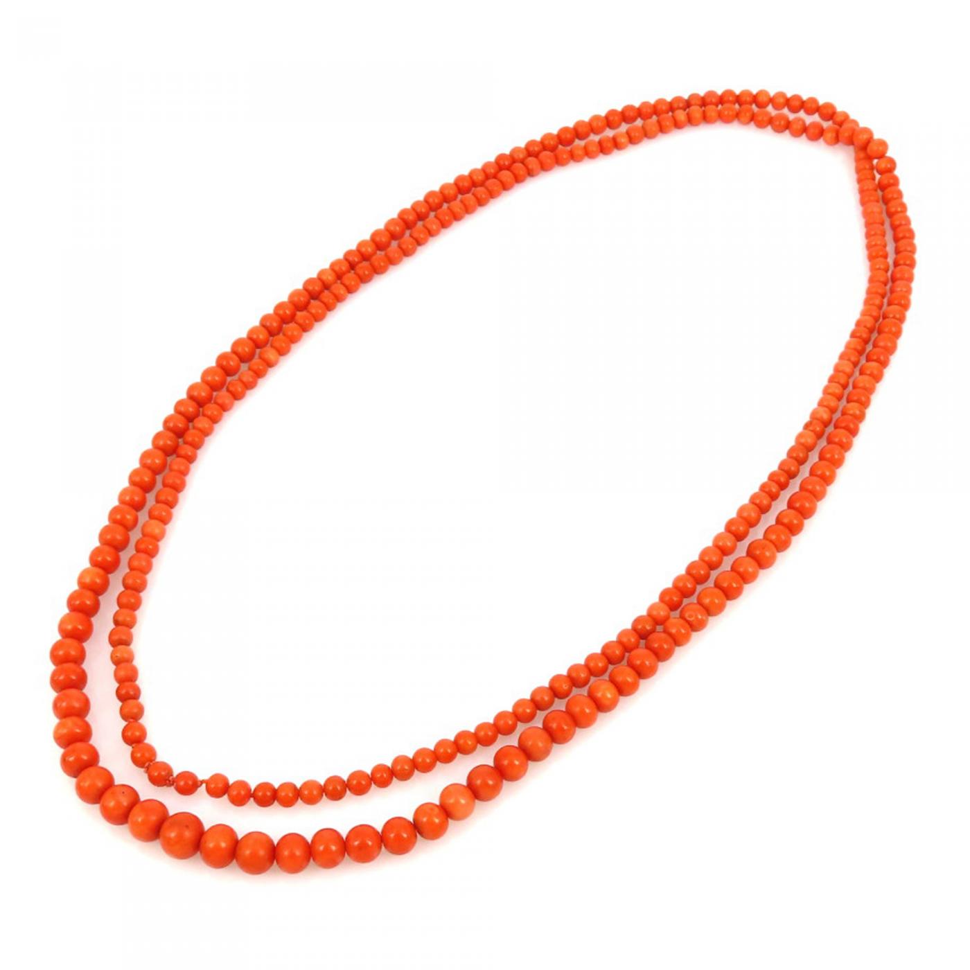 vintage coral necklace