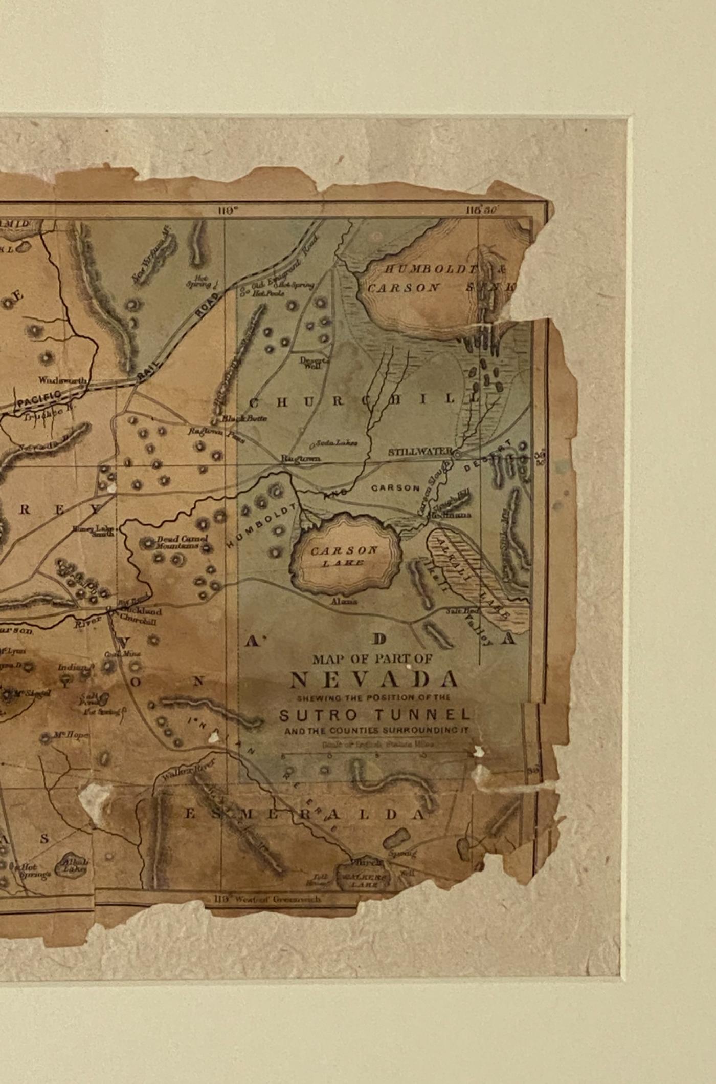 Virginia City Map, Circa 1850