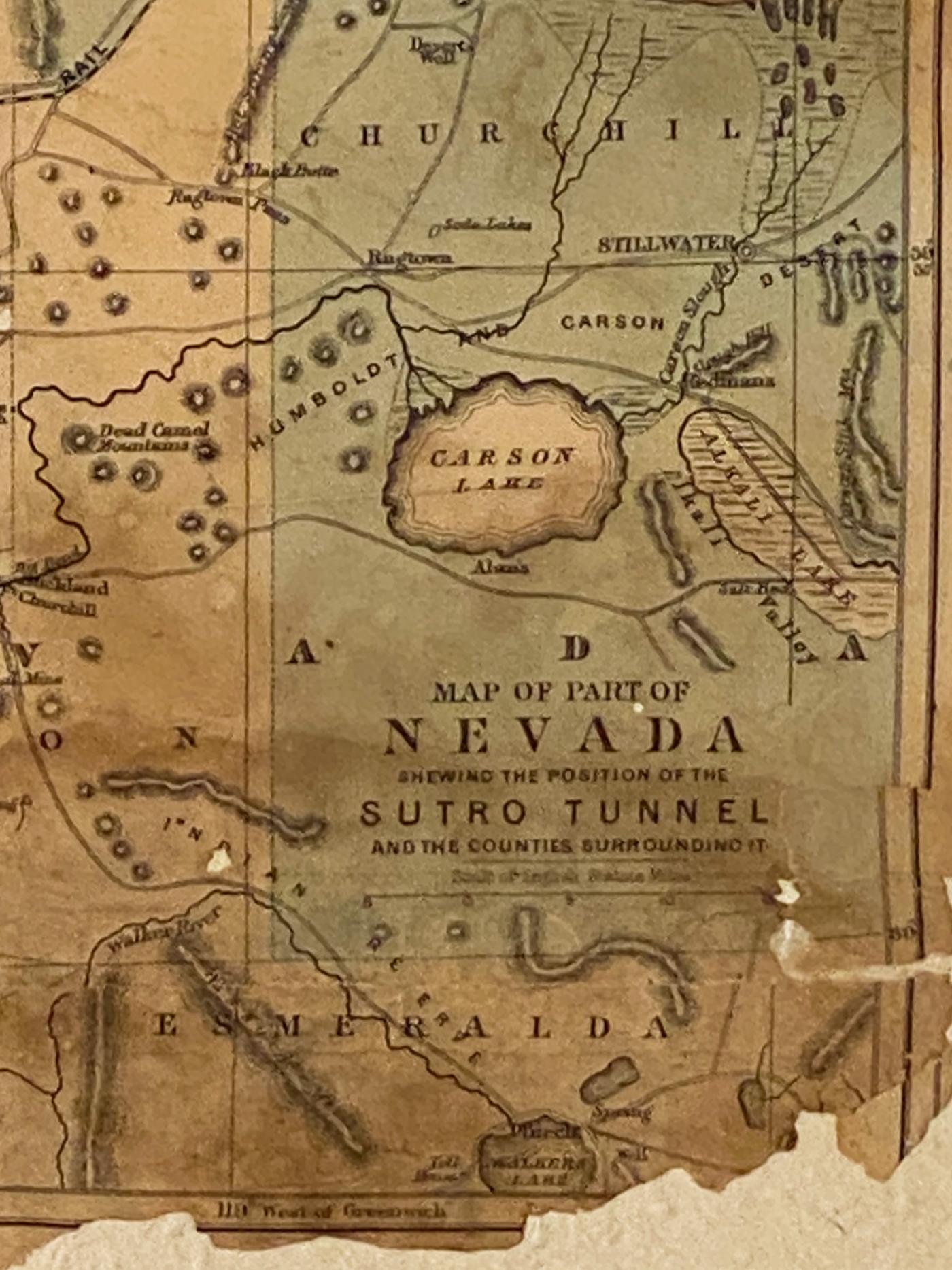 Virginia City Map, Circa 1850