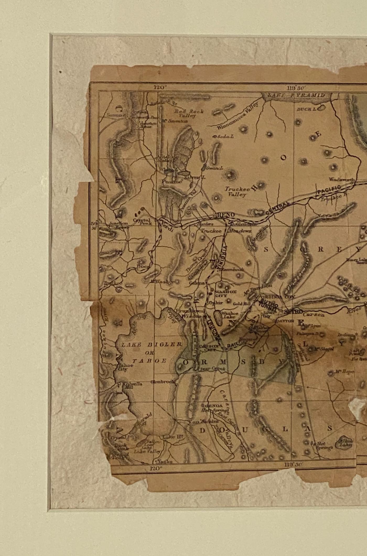 Virginia City Map, Circa 1850