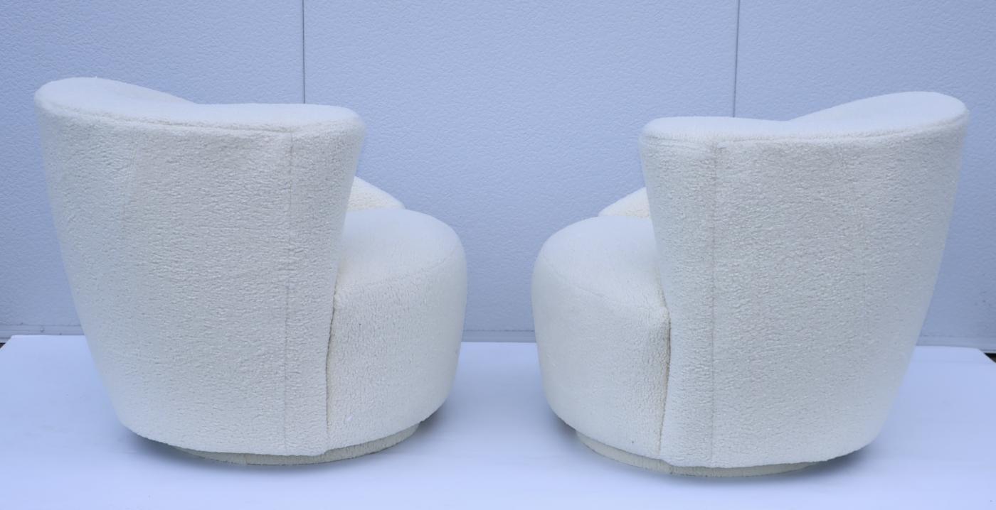 Vladimir Kagan Vladimir Kagan "Cork Screw" Swivel Lounge Chairs