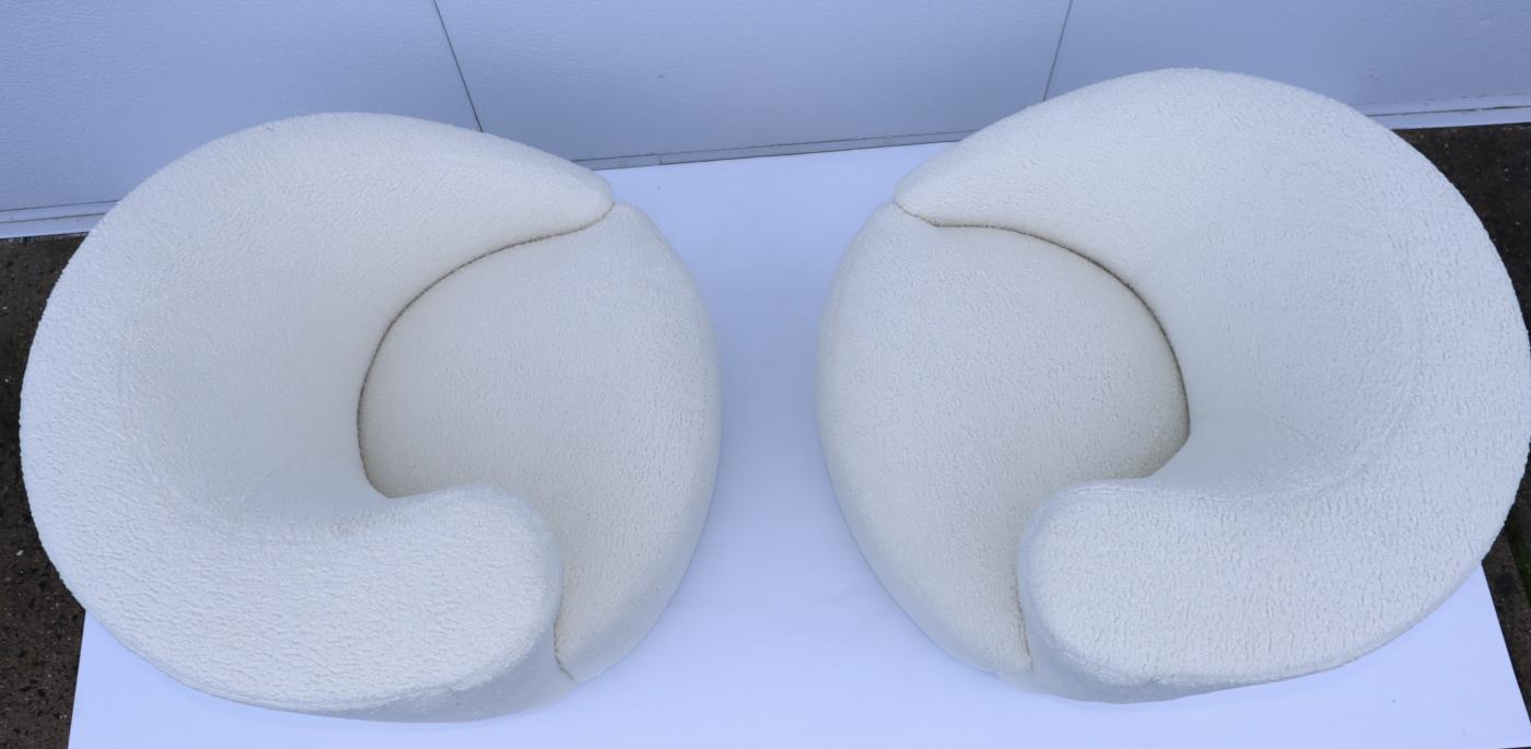 Vladimir Kagan Vladimir Kagan "Cork Screw" Swivel Lounge Chairs