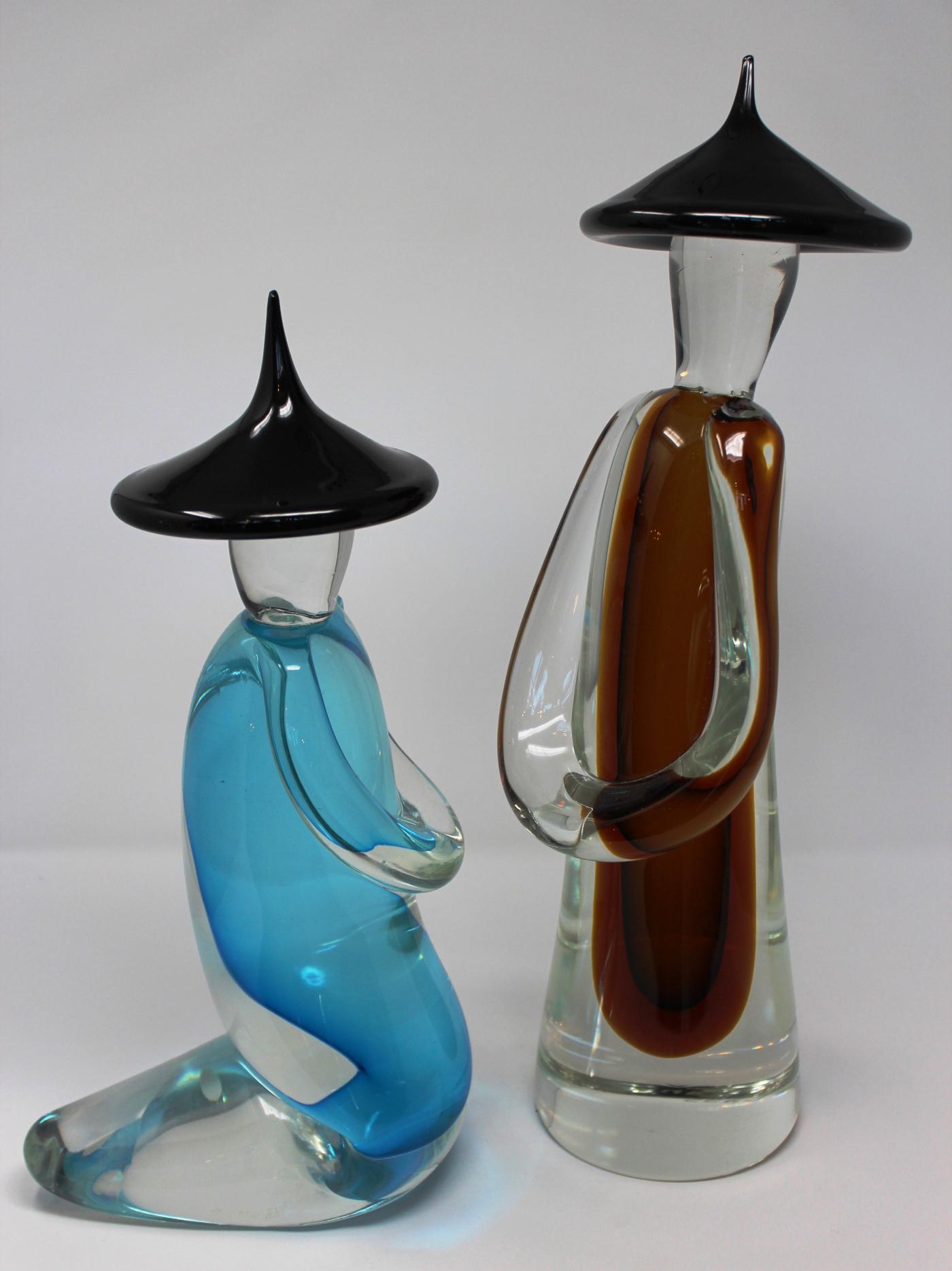 Wave Murano Glass Giant Chinese Figures