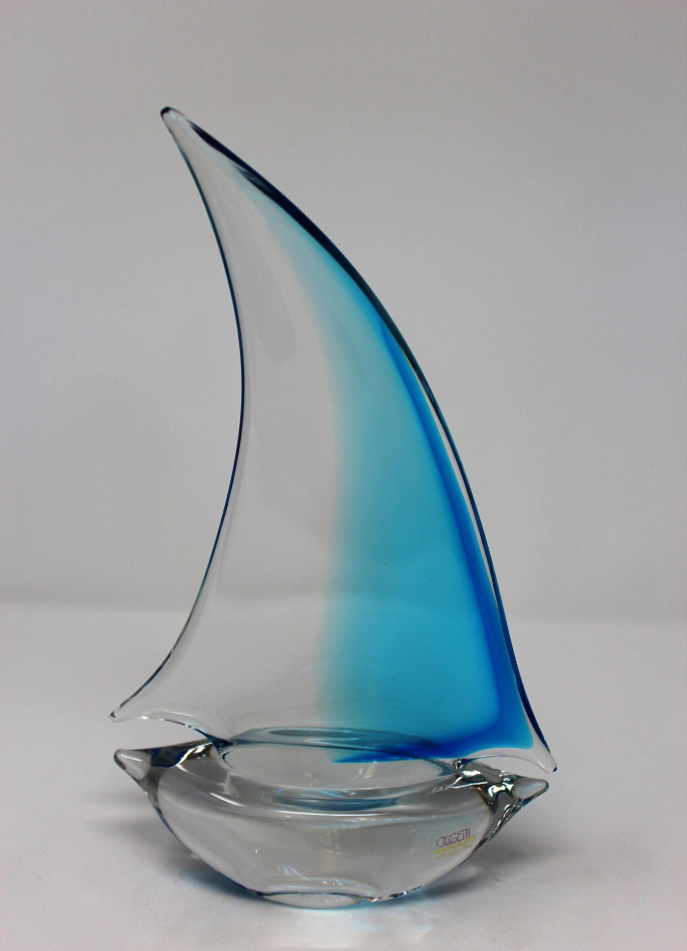 art glass sailboat