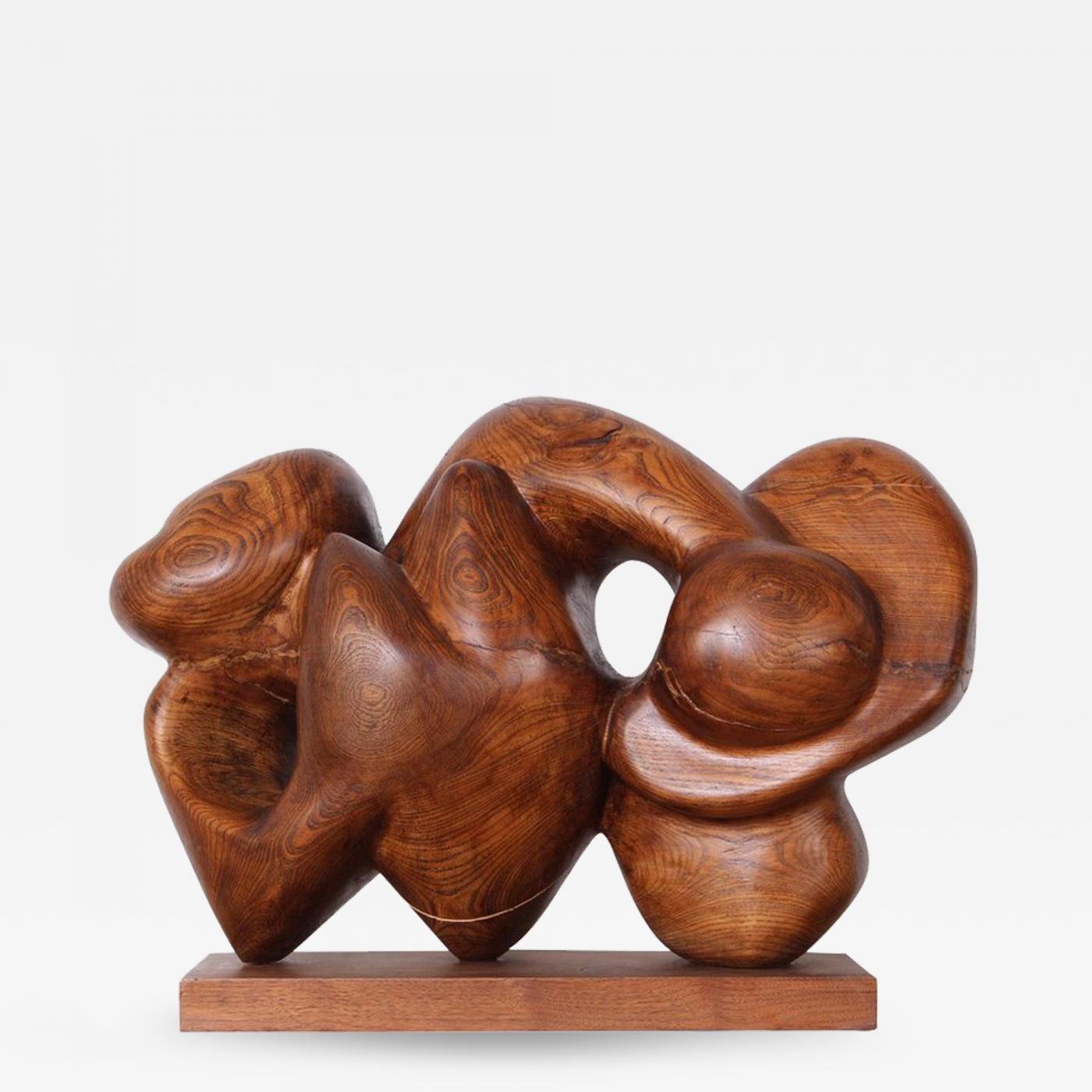 WOODEN ABSTRACT SCULPTURE