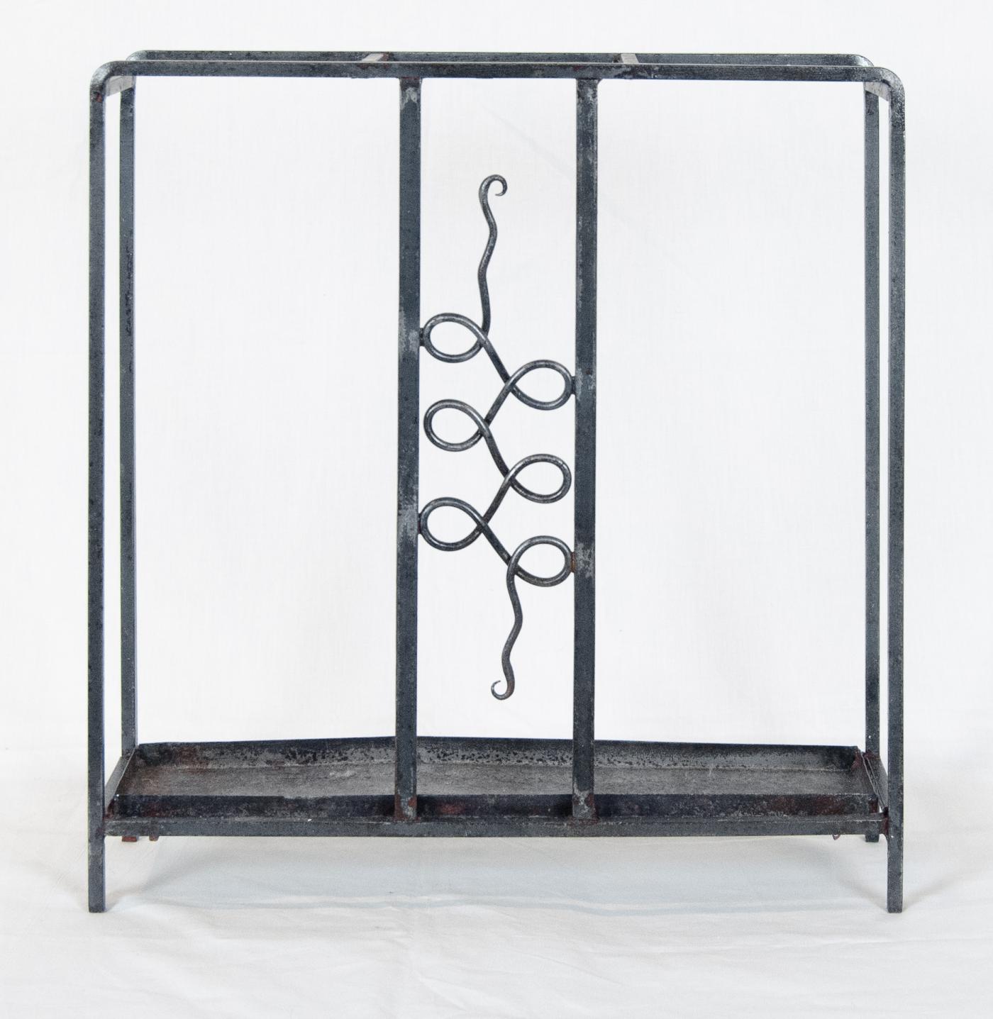 Wrought Iron Art Deco Umbrella Stand