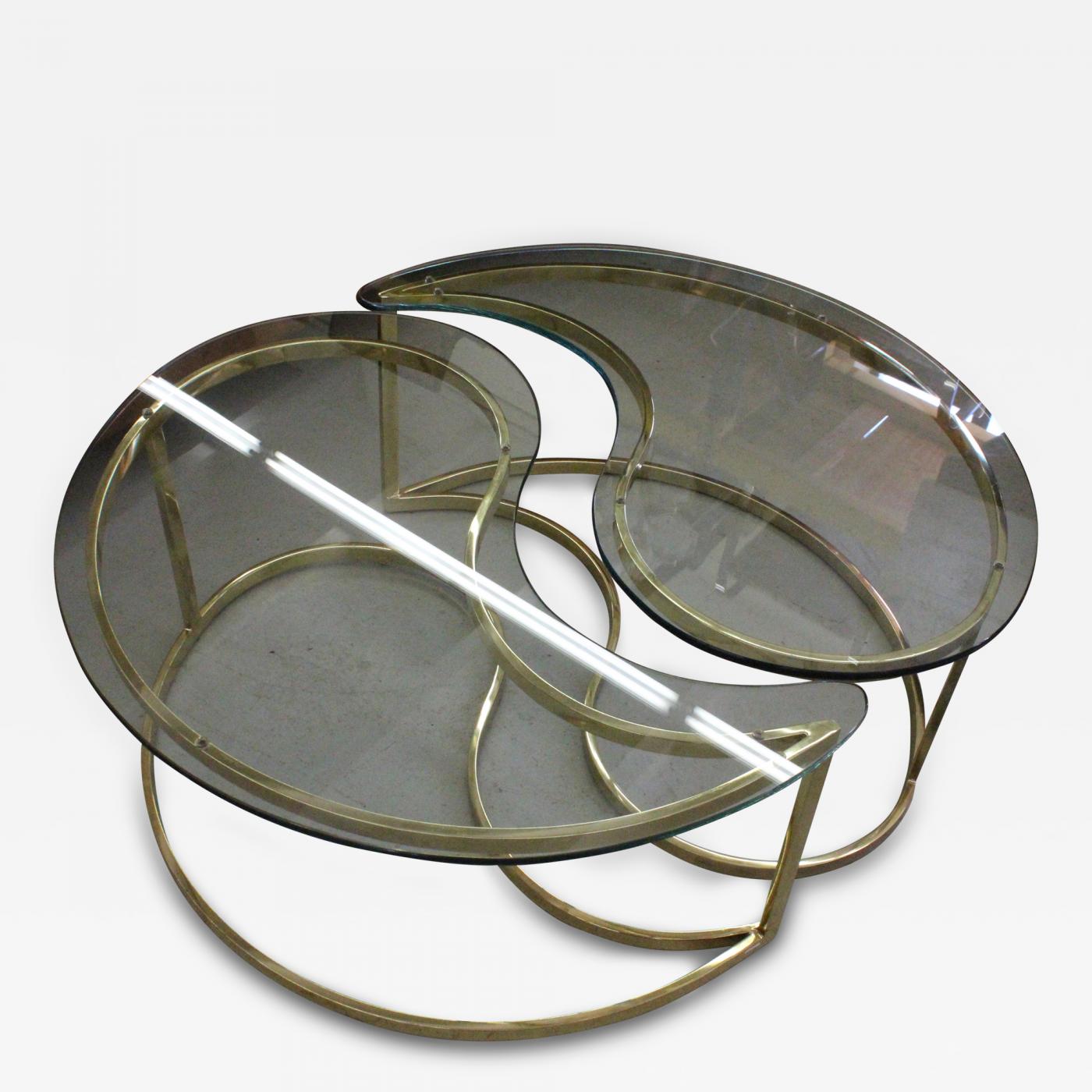 Yin yang deals glass coffee table